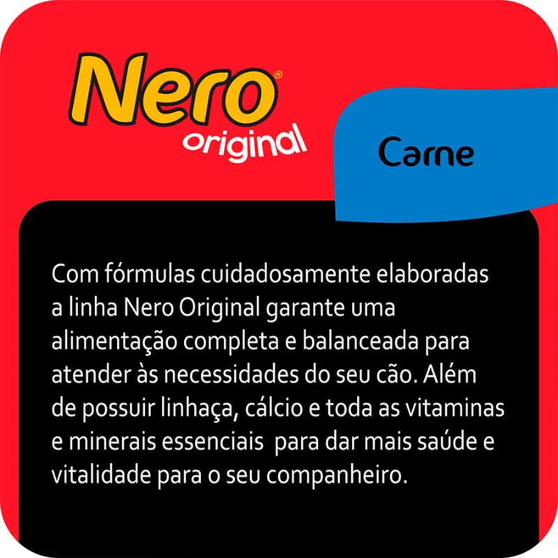 Ração Nero Original Carne para Cães Adultos 10,1 Kg