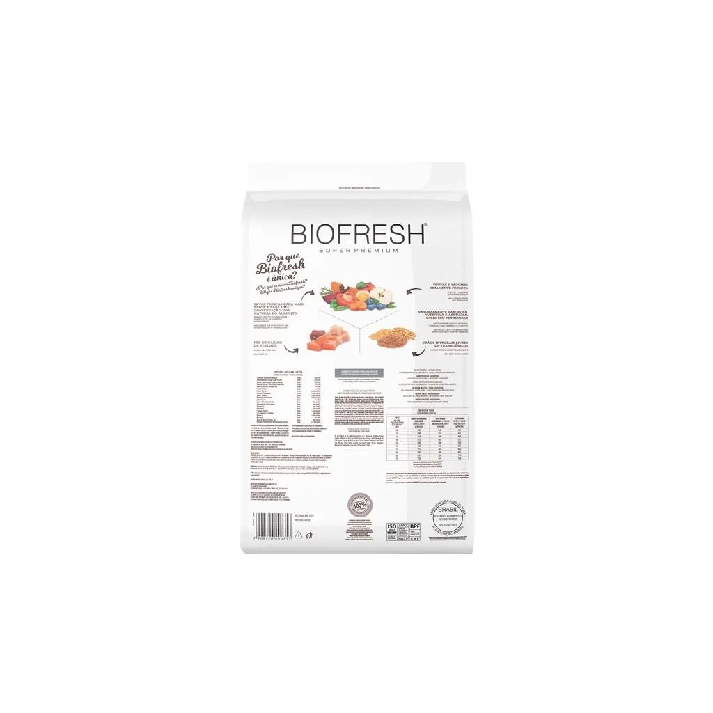 Ração Biofresh Cão Adulto Castrado Pequena e Mini Sabor Mix de Carnes 3Kg