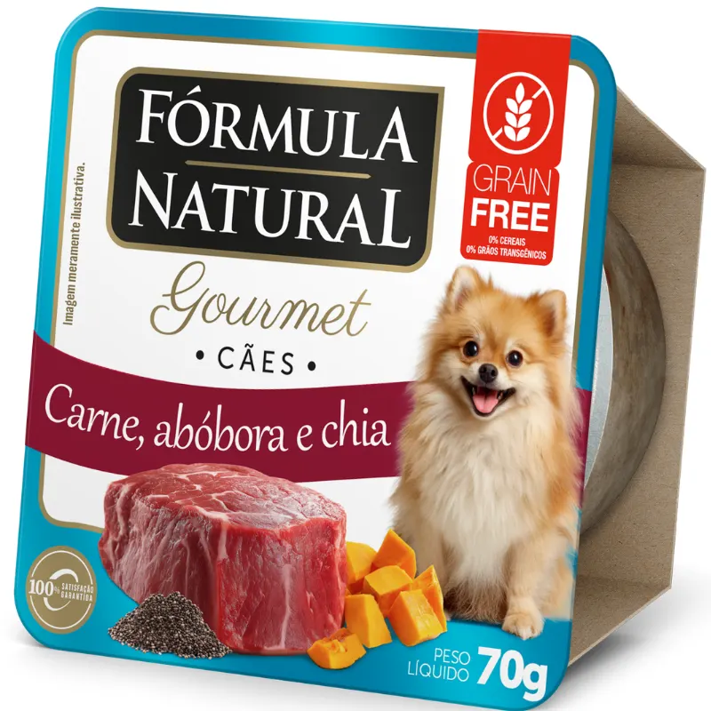 Ração Úmida Fórmula Natural Gourmet Sabor Carne para Cães 70 g