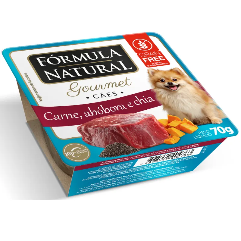 Ração Úmida Fórmula Natural Gourmet Sabor Carne para Cães 70 g