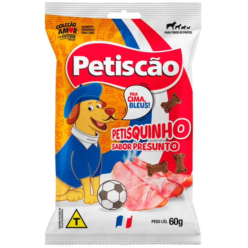 Biscoito Petiscão França para Cães Sabor Presunto 60