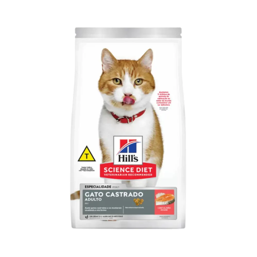 Ração Hills Science Diet Gatos Adultos Castrados Salmão 1kg