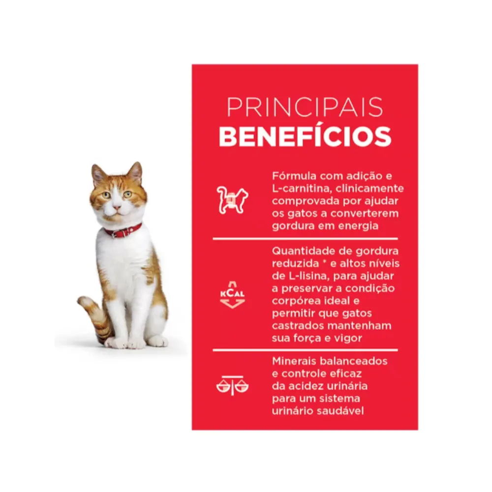Ração Hills Science Diet Gatos Adultos Castrados Salmão 1kg