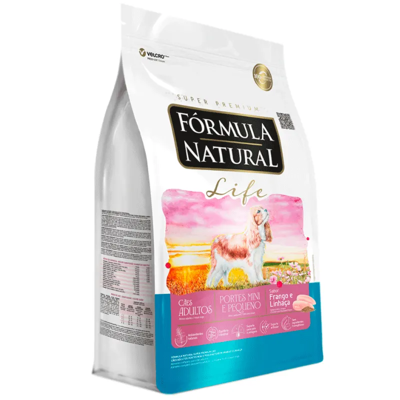 Ração Fórmula Natural Life Cães Adultos Raças Mini e Pequena