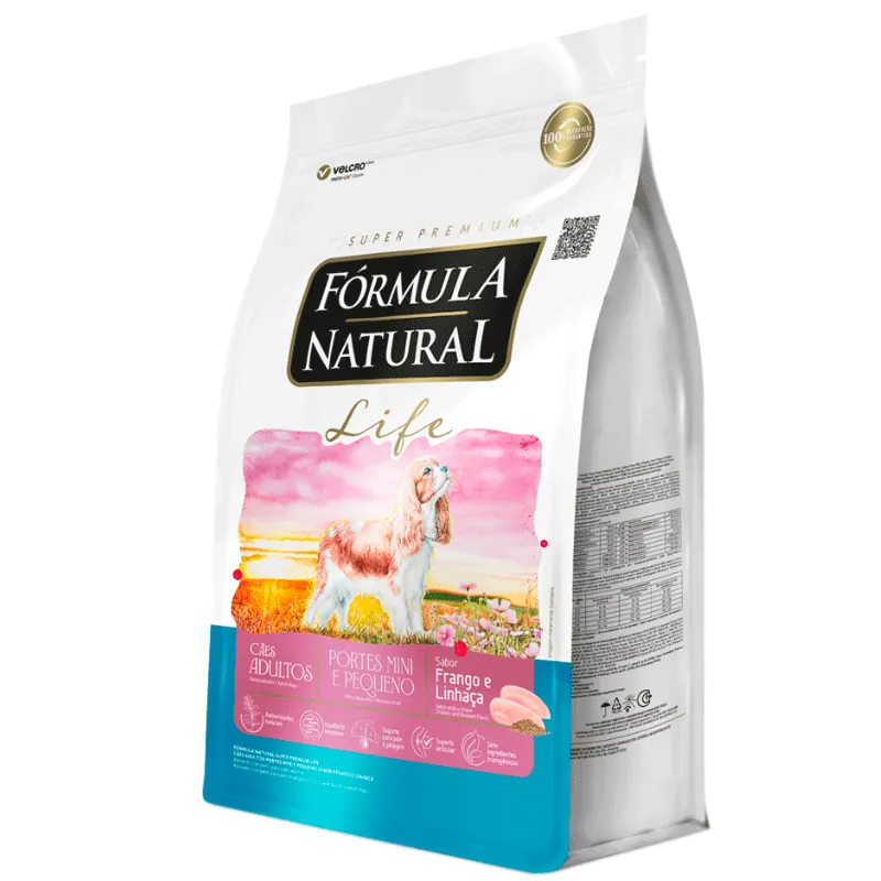 Ração Fórmula Natural Life Cães Adultos Raças Mini e Pequena