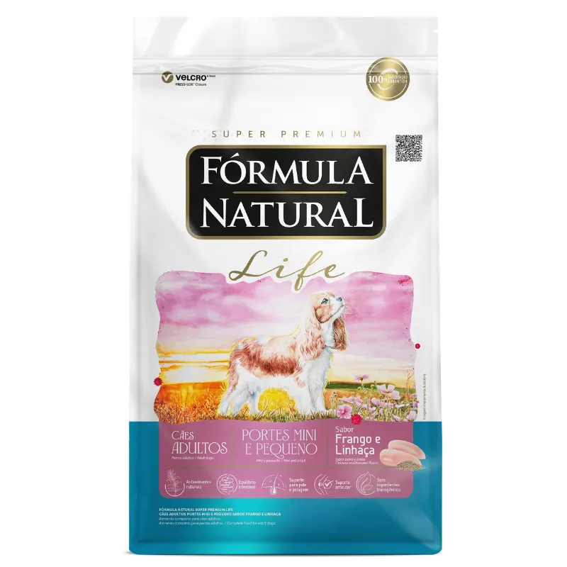 Ração Fórmula Natural Life Cães Adultos Raças Mini e Pequena
