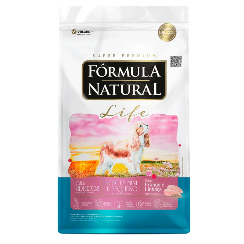 Ração Fórmula Natural Life Cães Adultos Raças Mini e Pequena