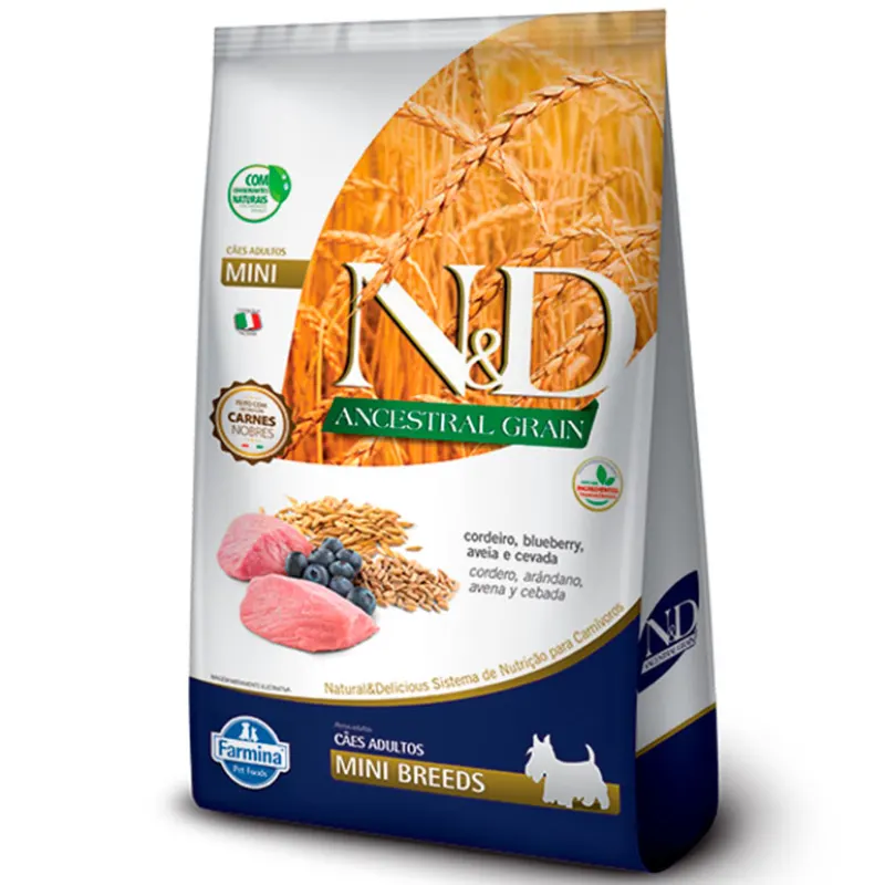 Ração N&D Ancestral Cães Adultos Mini Cordeiro 2,5 Kg