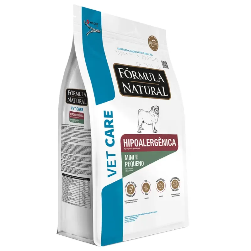 Ração Fórmula Natural Vet Cães Hipoalergênica Mini e Pequeno  10,1 Kg