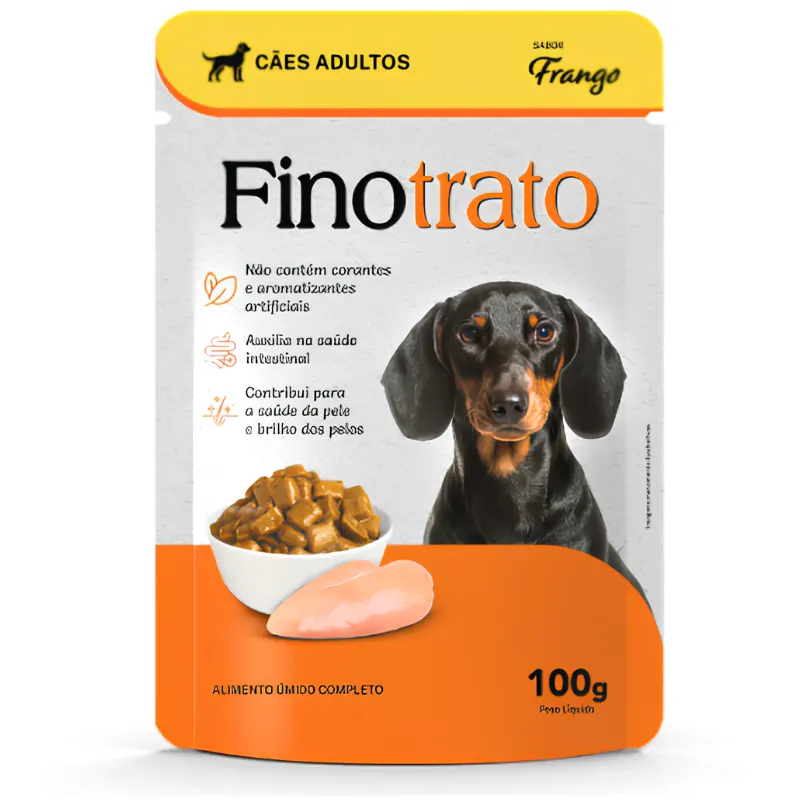 Ração Úmida Finotrato Sachê Cães Adultos Frango 100 g