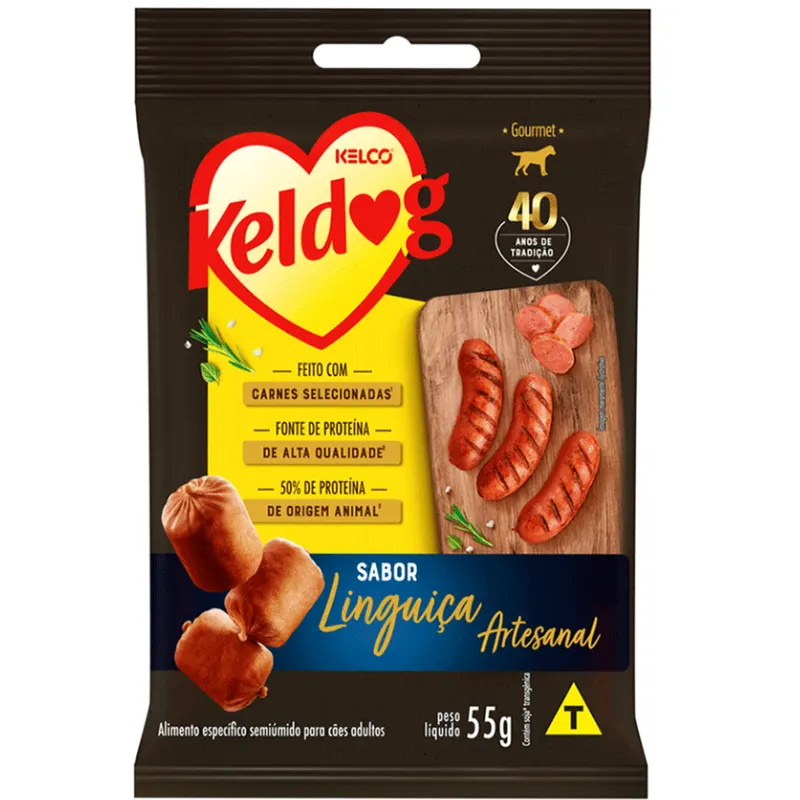 Keldog Mini Linguiça Artesanal para Cães 55 g