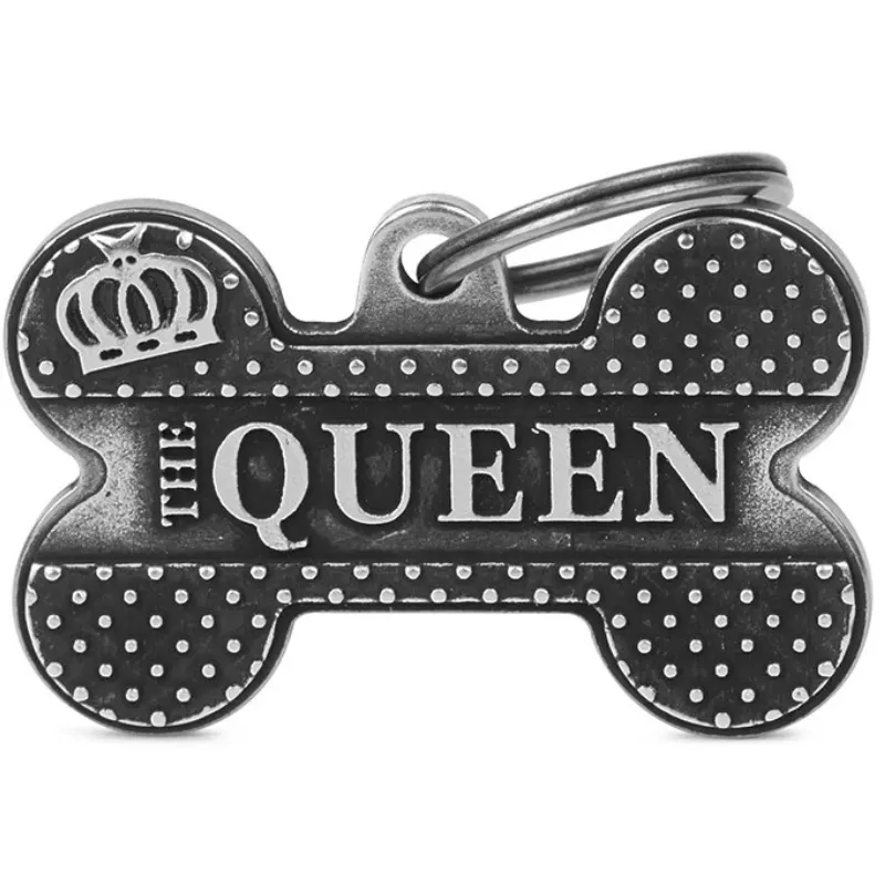 Medalha de Identificação My Family Osso Médio Queen Bronx