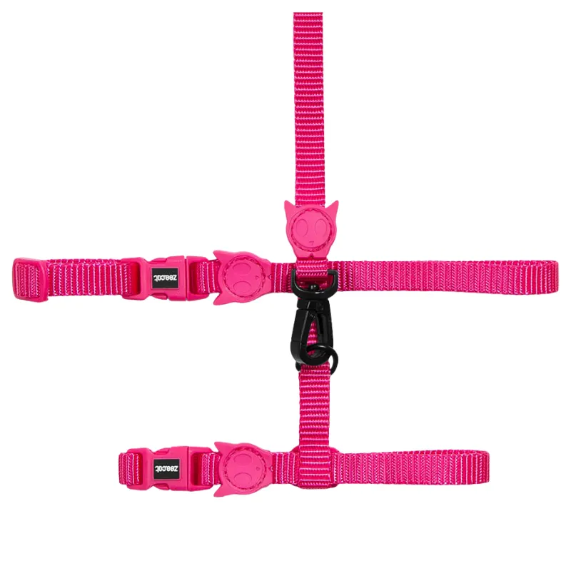 Peitoral + Guia Zee.Dog Pink Led para Gatos
