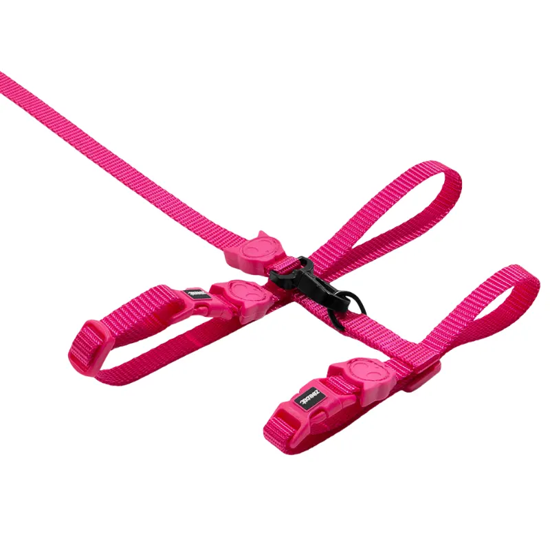 Peitoral + Guia Zee.Dog Pink Led para Gatos