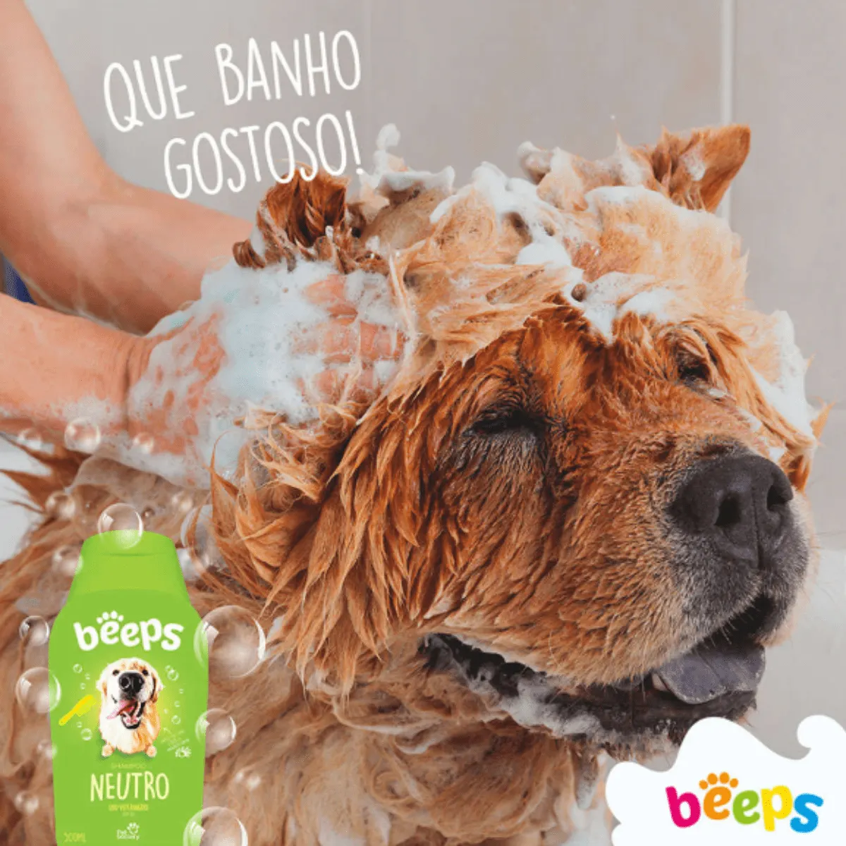 Shampoo Beeps  Pet Society Neutro Para Cães 500ml