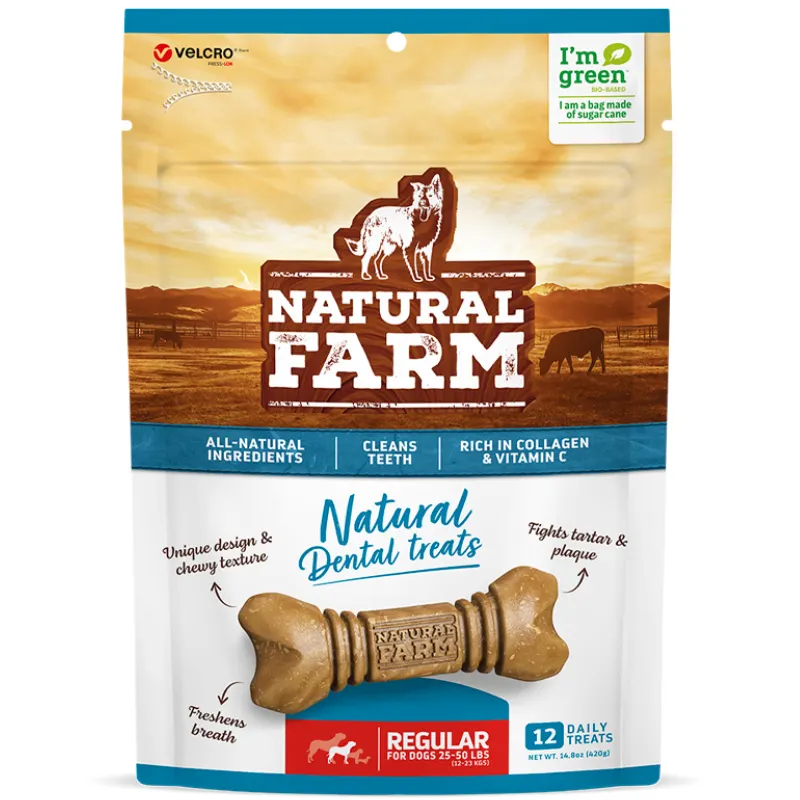 Snack Natural Farm Dental Treats para Cães de Porte Médio 420g
