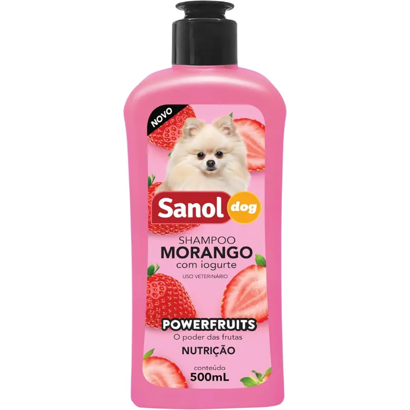 Sanol Dog Powerfruits Shampoo Morango / Iogurte 500 ml