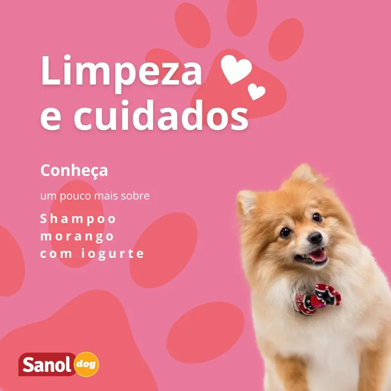 Sanol Dog Powerfruits Shampoo Morango / Iogurte 500 ml