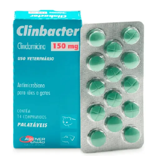 Clinbacter 150mg Agener União 14 comprimidos para Cães e Gatos