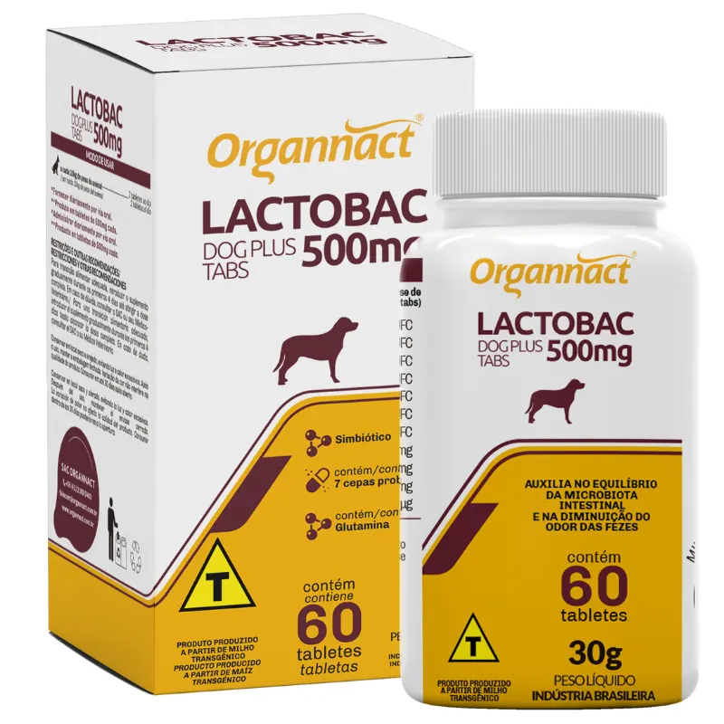 Suplemento Organnact Lactobac Dog Plus Tabs 500 mg