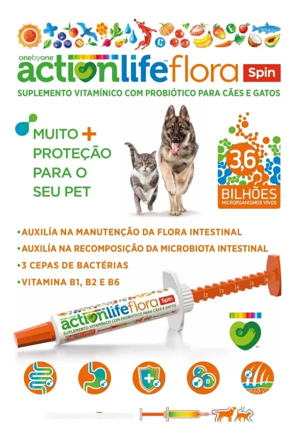 Spin Actionlife Flora Probiotico Seringa 6 g