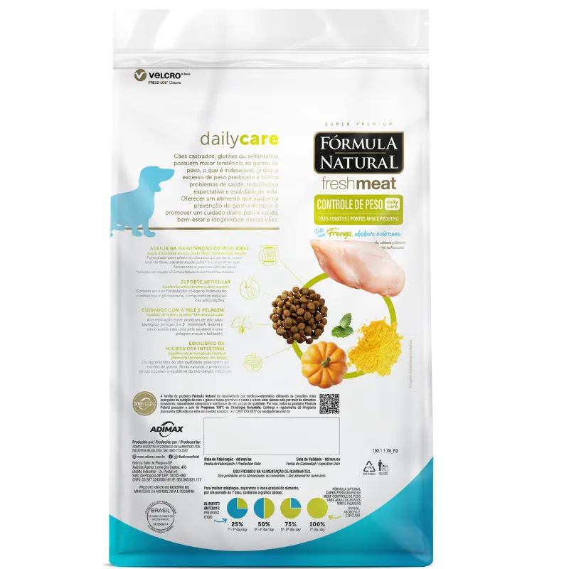 Ração Fórmula Natural Controle de Peso para Cães Mini e Pequenos 10,1 Kg
