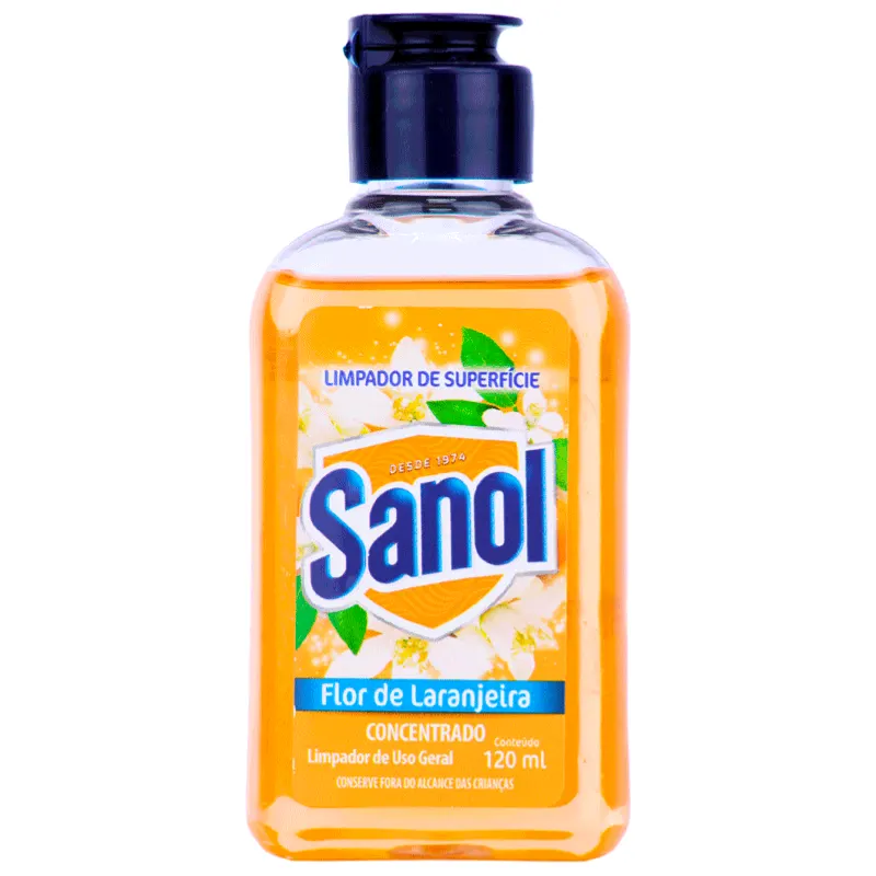Sanol Limpador Concentrado de Superficie Flor de Laranja 120 ml