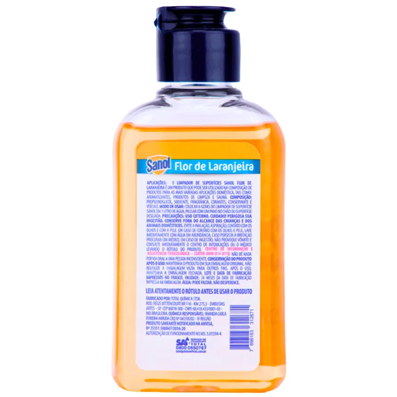 Sanol Limpador Concentrado de Superficie Flor de Laranja 120 ml