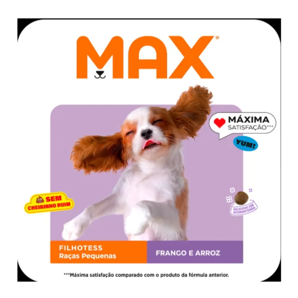 Ração Max Cães Filhotes Porte Pequeno Frango e Arroz 10,1 Kg