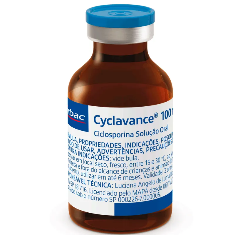 Cyclavance 100mg para Cães Virbac 15 ml