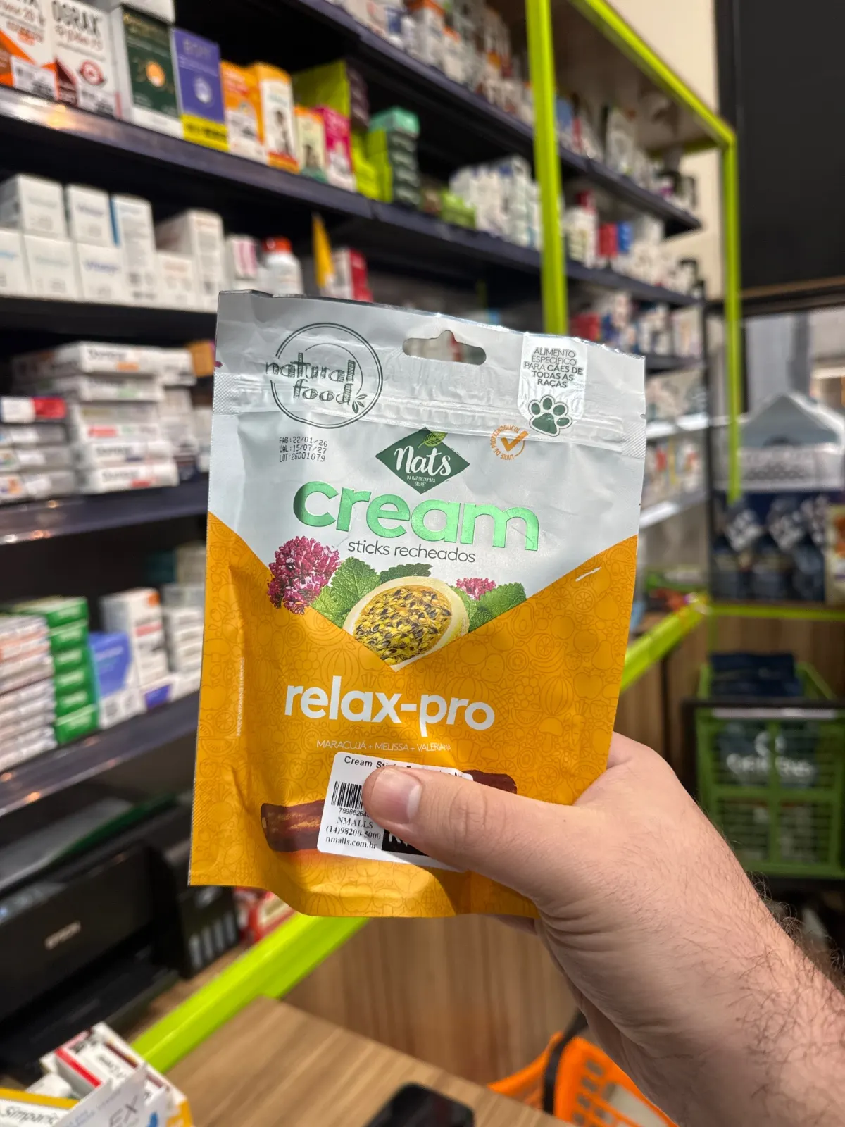 Cream Sticks Recheados Nats Relax Pro 120 g