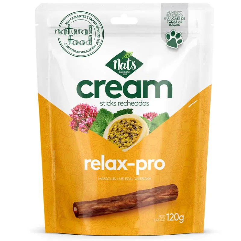 Cream Sticks Recheados Nats Relax Pro 120 g