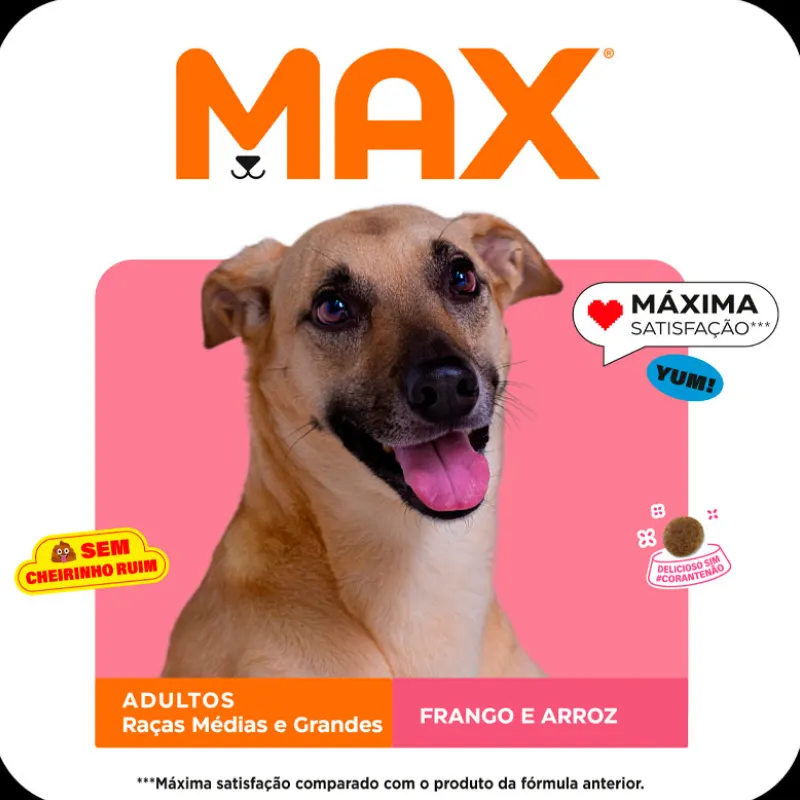 Ração Max Cães Adultos Médio e Grande Frango e Arroz 15 Kg
