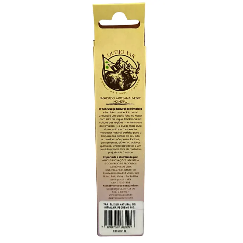 Petisco Amicus Queijo de Yak Natural do Himalaia Pequeno 40 g