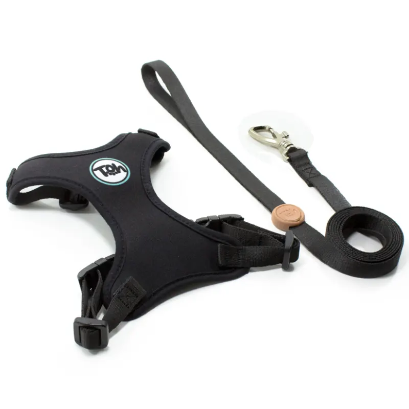 Conjunto Toh Peitoral e Guia Neo Gato Preto