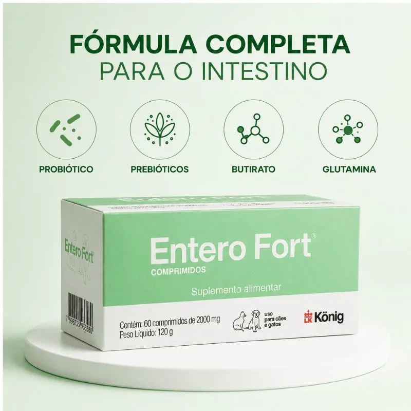 Suplemento Alimentar Entero Fort com 60 Comprimidos 2000 mg König