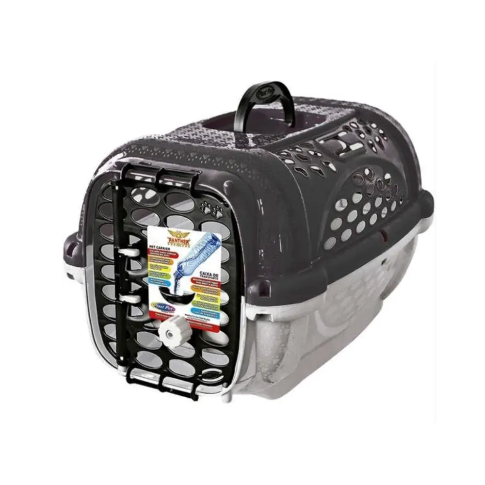 Caixa De Transporte Para Cães e Gatos Panther Nº 3 - Preto