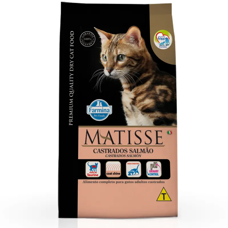 Ração Farmina Matisse Gatos Adultos Castrados Salmão