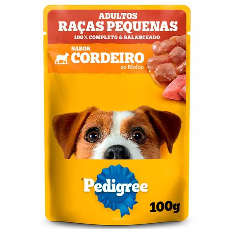 Pedigree Sachê Cordeiro Cães Adultos Raças Pequenas 100g