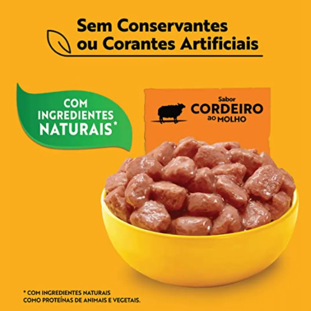 Pedigree Sachê Cordeiro Cães Adultos Raças Pequenas 100g