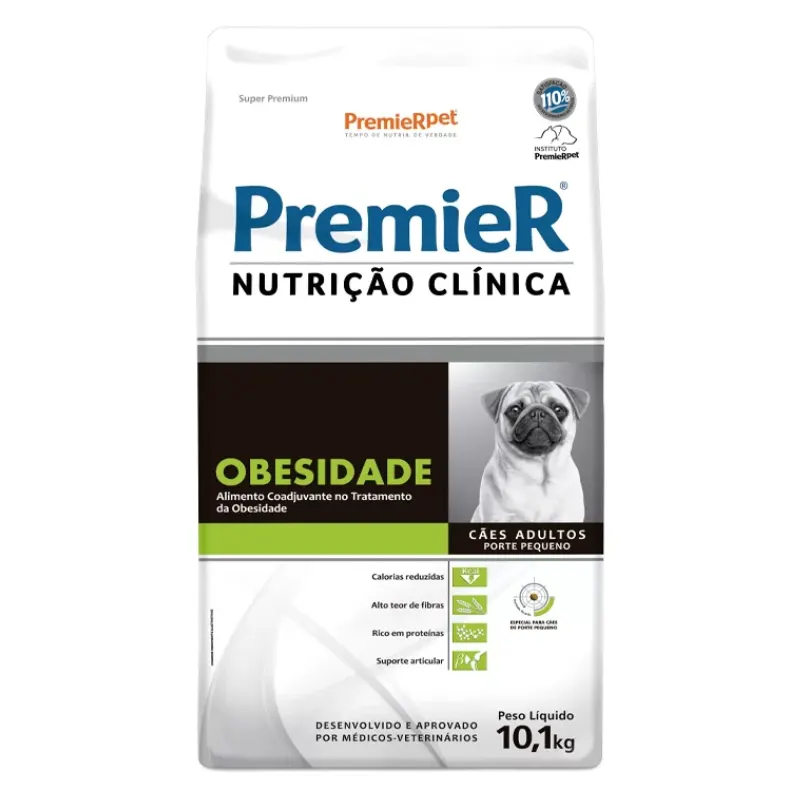 Ração Premier Nutrição Clínica Obesidade Cães Adultos Raças Pequenas