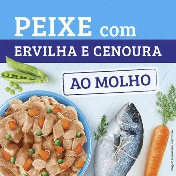 Ração Úmida Kelcat Sachê Peixe, Ervilha e Cenoura 85g