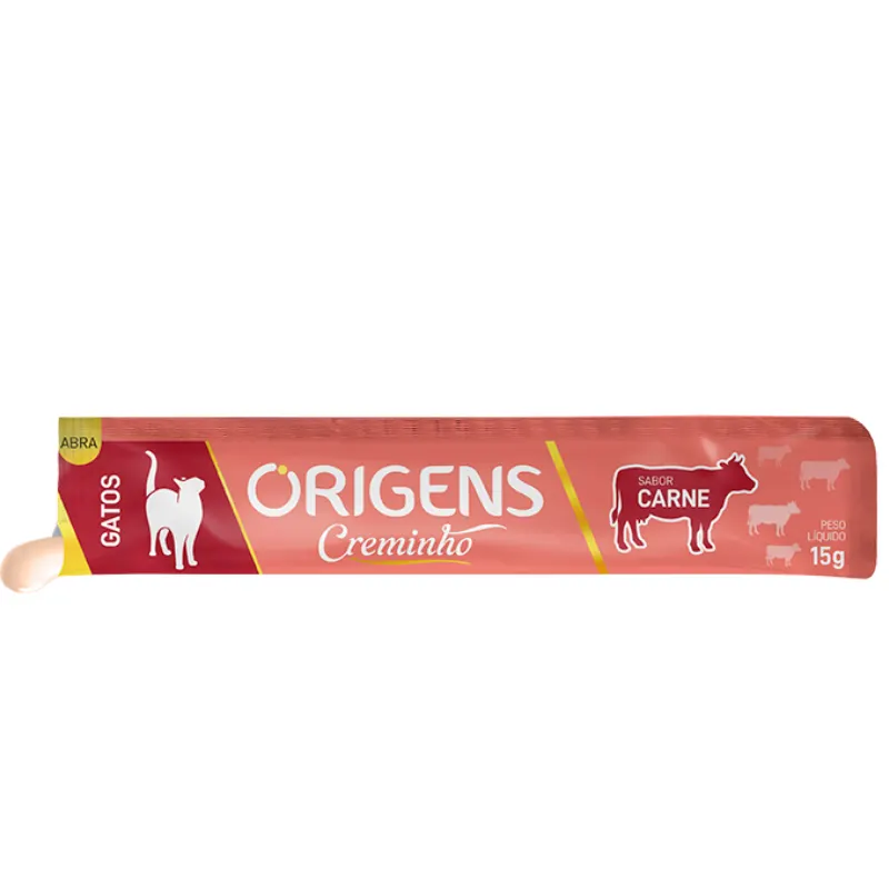 Snack Origens Creminho Sabor Carne para Gatos 60 g