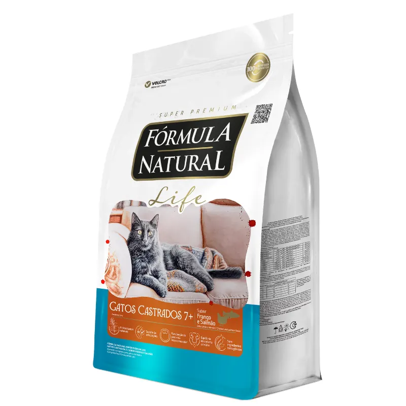 Ração Fórmula Natural Life Gatos Castrados 7+ Frango e Salmão 1 Kg