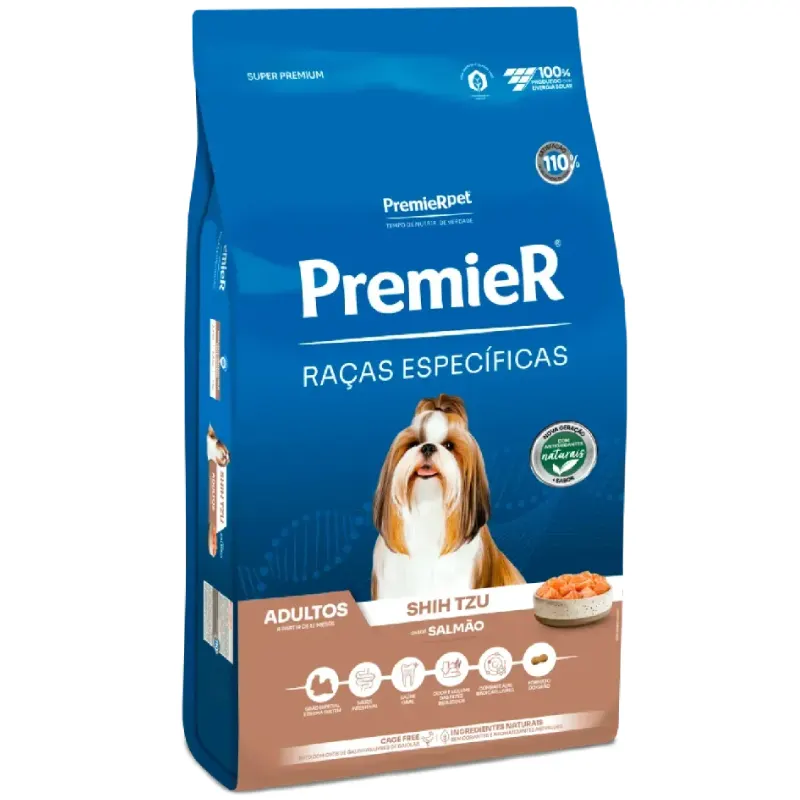 Ração Premier para Cães Adultos Shih Tzu Salmão
