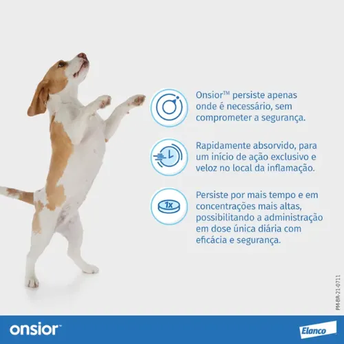 Onsior (Robenacoxib) 20 mg Com 7 compridos para Cães com 10 a 20 kg