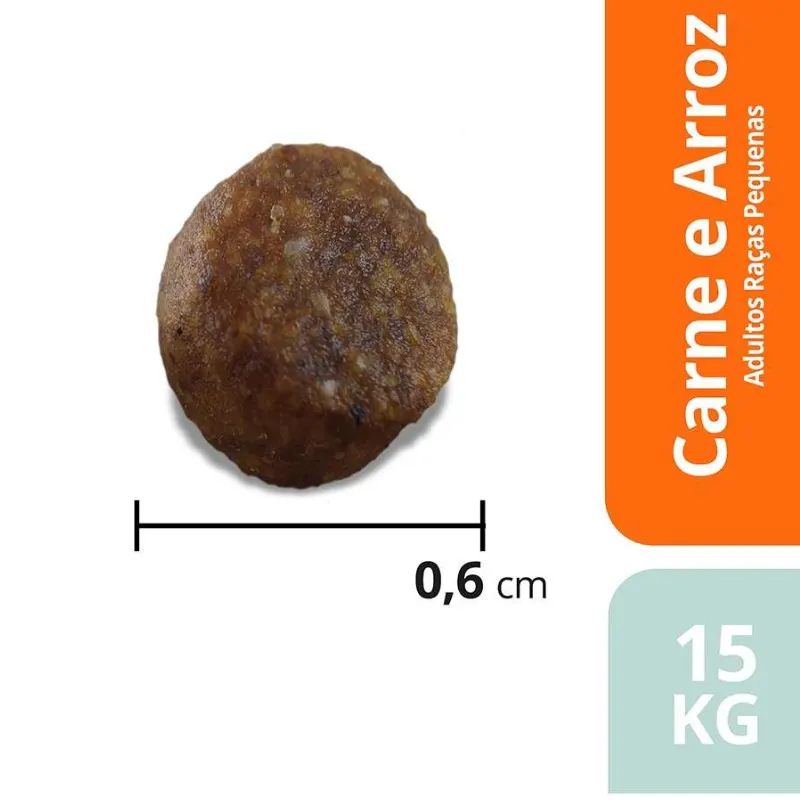 Ração Seca Max Carne e Arroz para Cães de Porte Pequeno 15 Kg