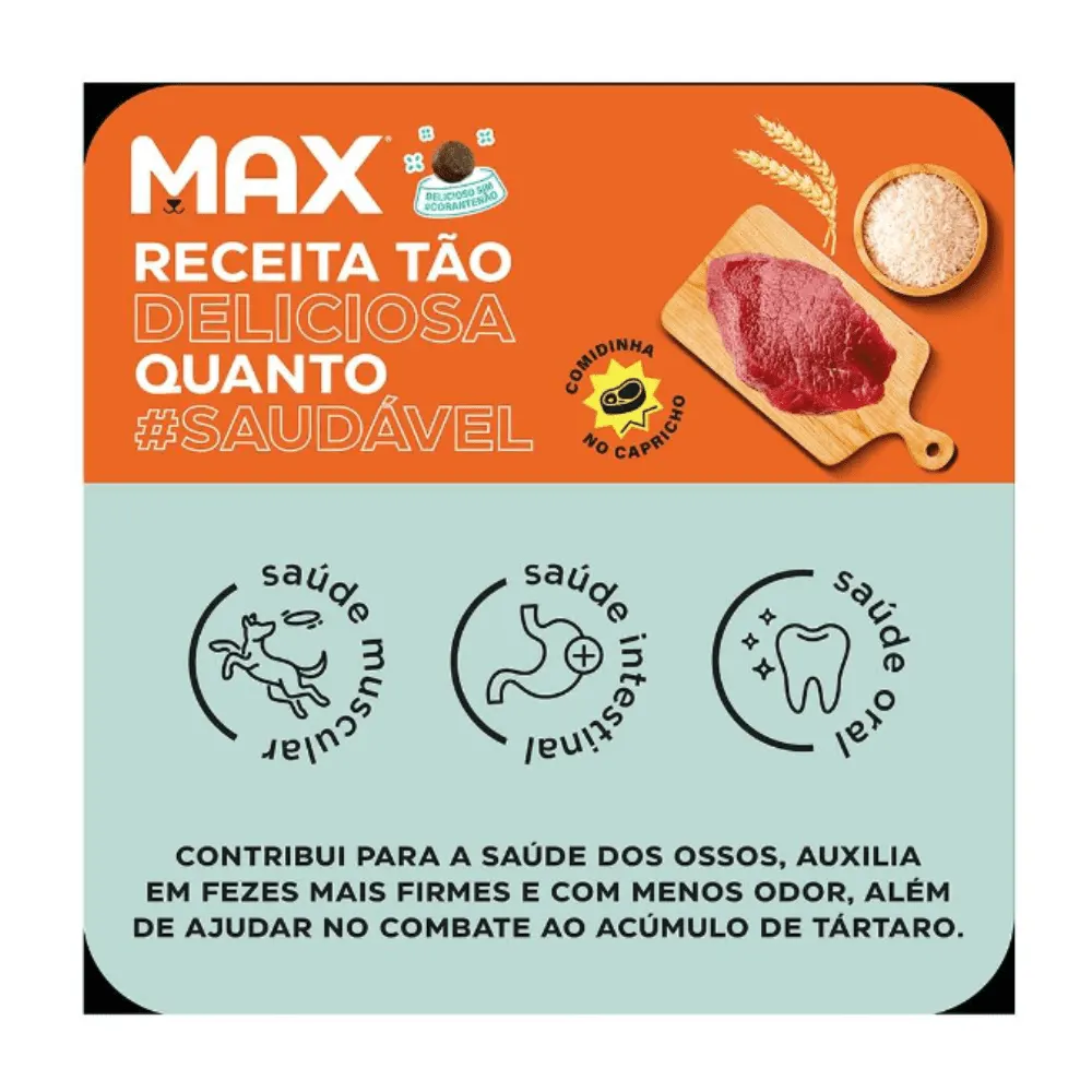 Ração Seca Max Carne e Arroz para Cães de Porte Pequeno 15 Kg
