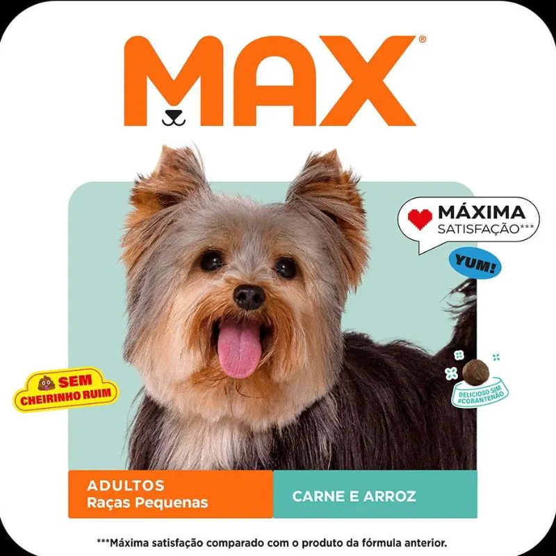 Ração Seca Max Carne e Arroz para Cães de Porte Pequeno 15 Kg