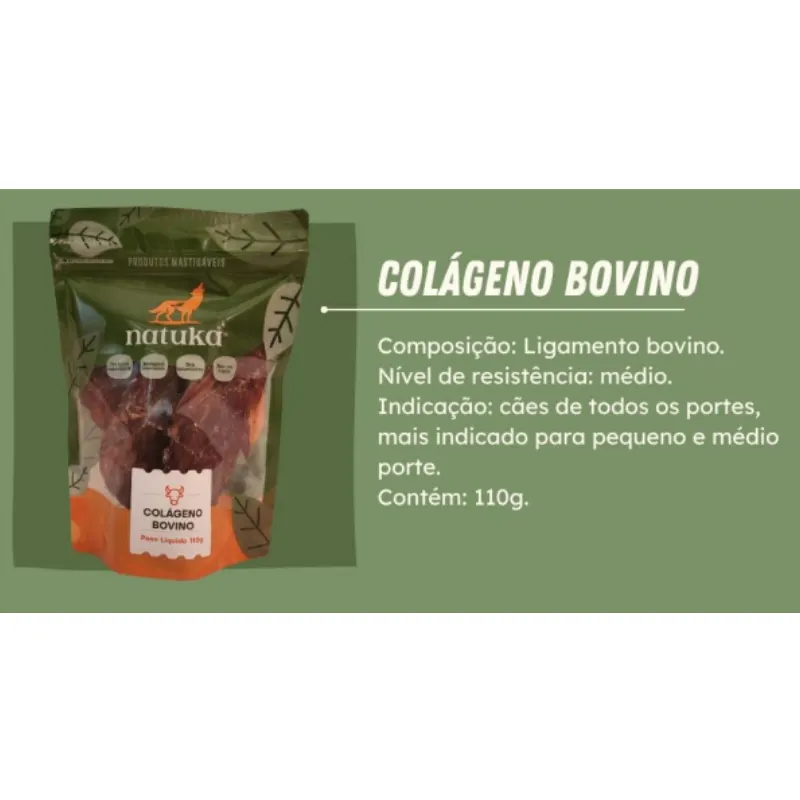 Colageno Bovino para Cães Natuka - 110 g